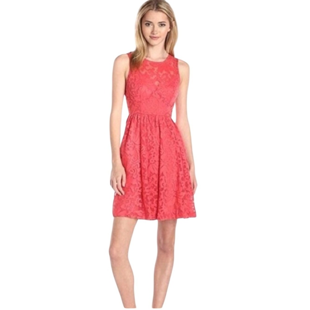 NWT Plenty Dresses‎ by Tracy Reese Alana Begonia Lace Fit Flare Dress Size 12